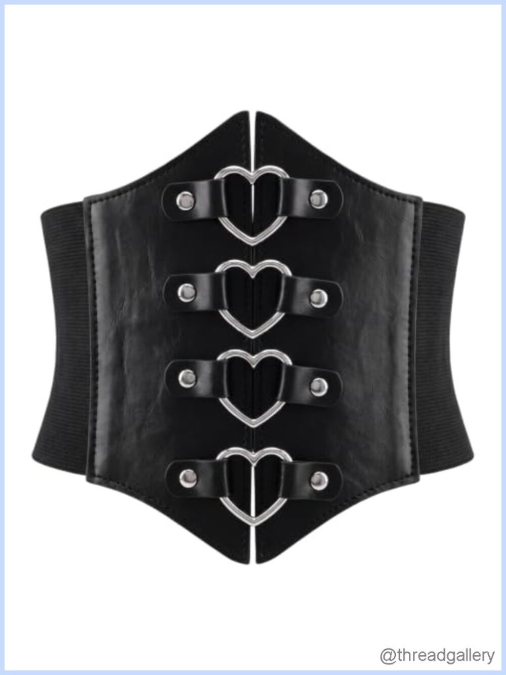 Women's Heart Buckle Wide Waist Corset Belt Victorian Costume Accessory
